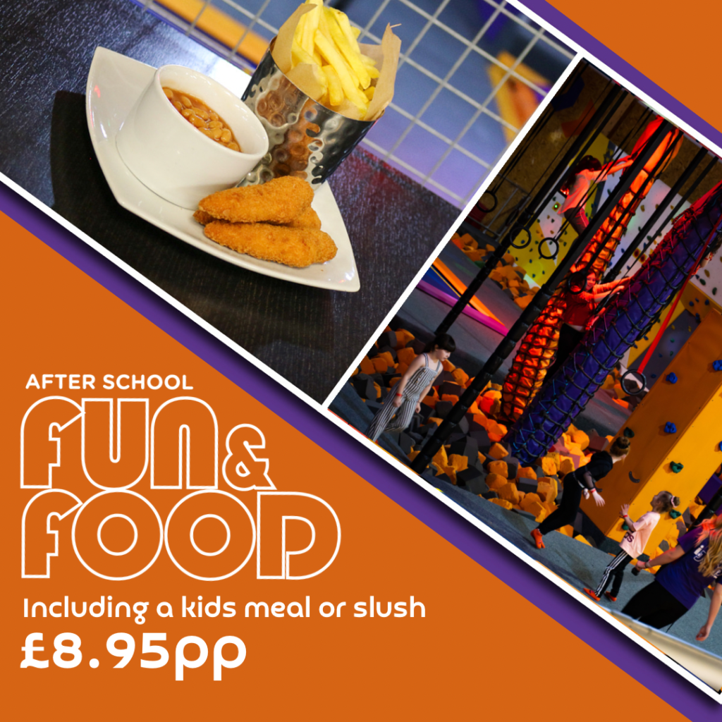 Bounce and have something to eat for only £8.95 after school
